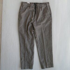 NWT Scotch & Soda Mens Fave Houndstooth Sweatpants Joggers Size XL Black/White